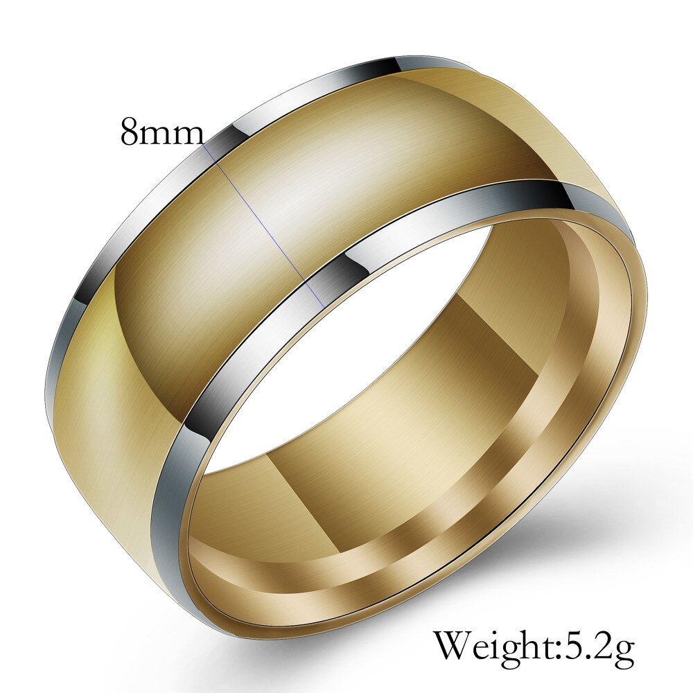 Titanium Stainless Steel Rings For Men Double Side Jewelry
