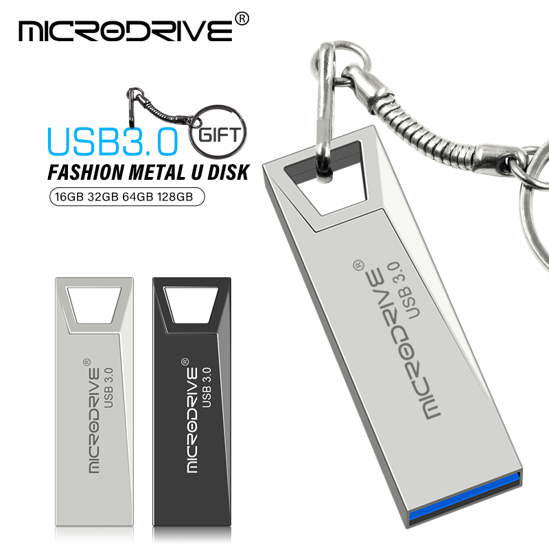 USB3.0 Flash Drives Pendrive 128gb 256gb pen drive 64gb 32gb 16gb Metal USB 3.0 stick Memory flash Disk with key ring