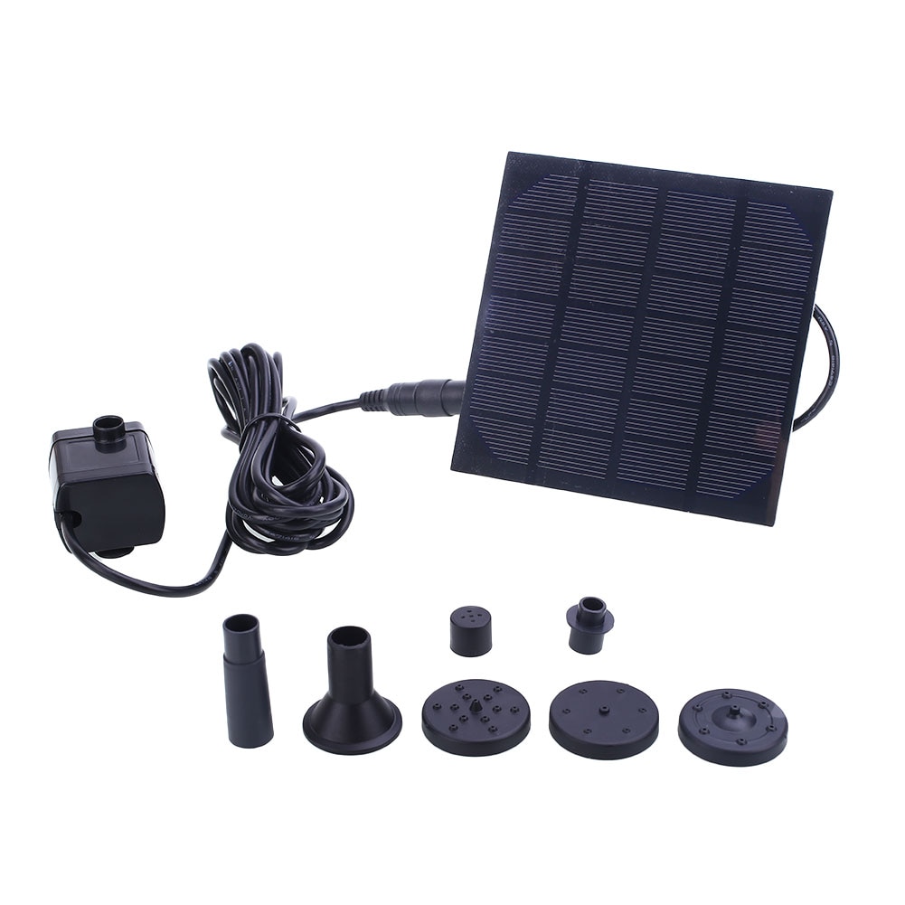 Juego de fuente de agua Solar para jardín y piscina, Panel Solar para riego, accesorios para pecera doméstica, cascadas