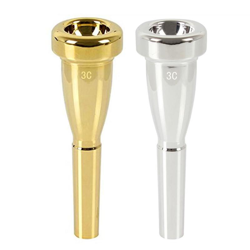 Professionelle Trompete Mundstück Meg 3C Größe für Bach Anfänger Musical Trompete Zubehör Teile Gold Silber Praktische