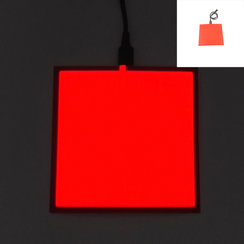 10X10CM Glowing EL Sheet EL Panel Flexible Electroluminescent Cold Light For Glow Party Supplies DIY Model Light Source: M / Fluorescence Yellow