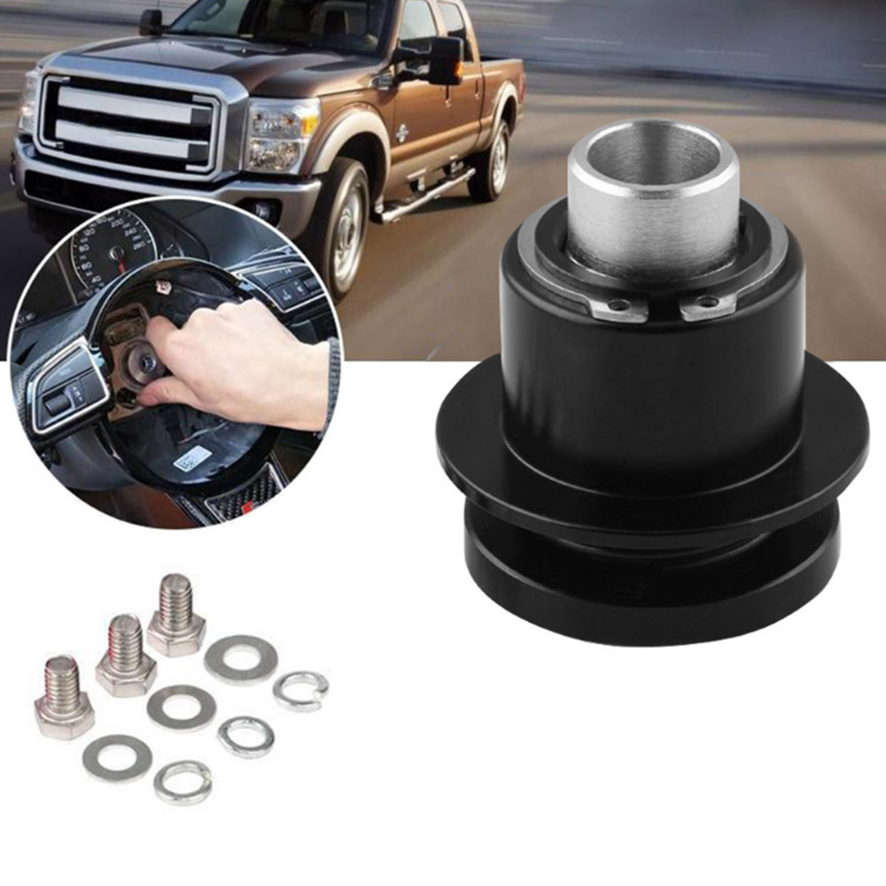 Joes Black Anodized Aluminum 3 Bolt Grant Pattern Steering Wheel Quick Disconnect For 3/4" Shaft - Off-Road