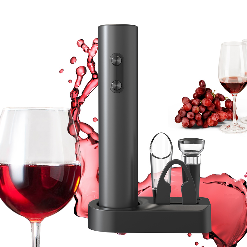 Elektrischer Wein öffner einstellen automatischer Korkenzieher mit Belüfter aus gießer und Folien schneider für Küchen Bar Party
