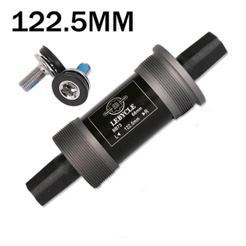 Bike BSA Bottom Bracket 113mm 120mm 122.5 124mm 126mm Quare Hole Crank Axis bicycle parts for Square Tapered Spindle Crankset: 1225mm