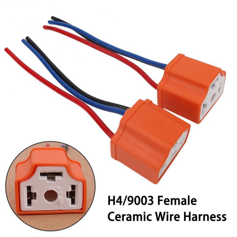 H4/9003/HB2 Led Lamp Houders Voor Auto Koplamp Vrouwelijke Pigtail Keramische Koplamp Connector Plug Adapter Socket