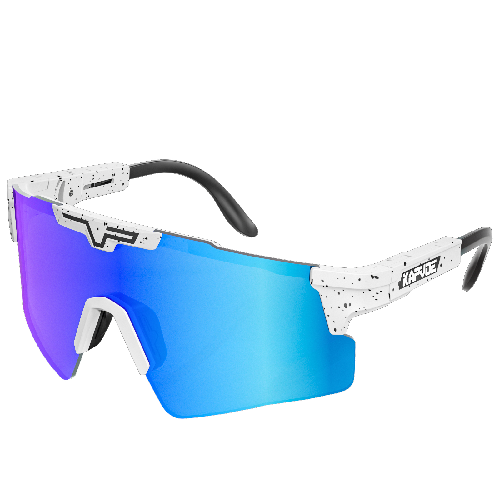 KAPVOE-Óculos De Sol De Ciclismo Polarizados Para Homens E Mulheres, Óculos De Esportes Ao Ar Livre, Óculos De Bicicleta, Bicicleta De Estrada, MBT, UV400: Preto