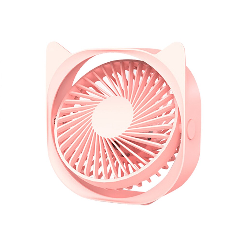 Usb Bureau Ventilator Kleine Persoonlijke Air Circulatiepomp Fan Draagbare Elektrische Tafel Desktop Fan Oplaadbare Reizen Fans Voor Camping Kantoor: Pink