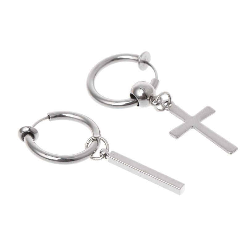 8 Stks/set Sieraden Oorbellen Unisex Vrouwen Mannen Lady Hip Hop Mode Populaire Hanger Eenvoudige Rvs Charms Party Dangl