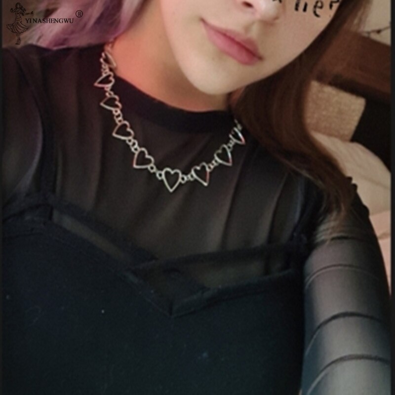 Kettingen voor vrouwen hartvormige ketting prikkeldraad ketting accessoires sleutelbeenketting gothic populaire sieraden