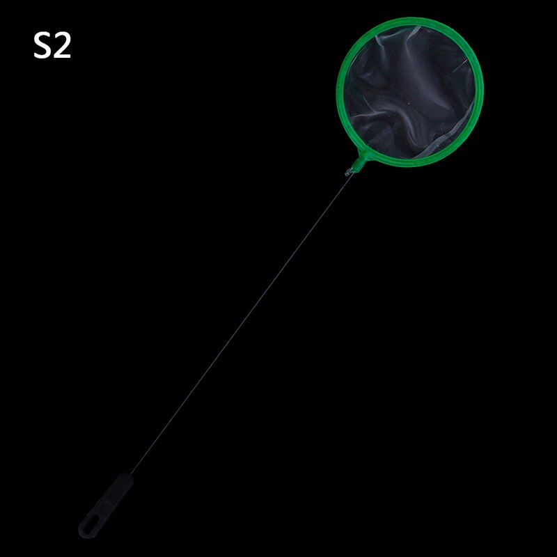 Mini Fish Net Aquarium Fish Catch Tool Handle Fishing Net Aquarium Fish Tank Cleaner Too Accessories Round Random Color: S2