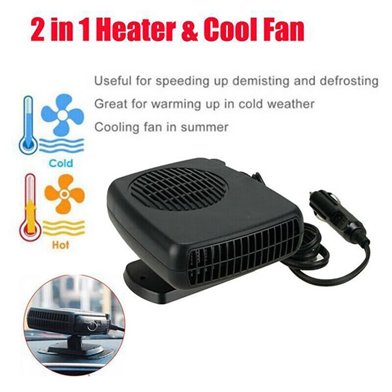 2 in 1 Car Heater Air Cooler Fan Windsn Demister 24V Defroster Electric Heating Portable Good Auto Dryer Heated