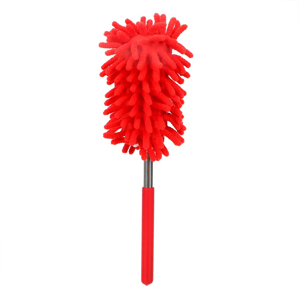 Dépoussiéreur télescopique gommage maison voiture nettoyant brosse de nettoyage pour climatiseur meubles obturateur dépoussiéreurs outil de lavage: Rouge