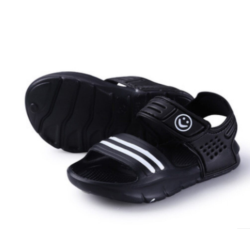 Mode Zomer Kinderen Jongens Meisjes Sandalen Zomer Strand Platte Casual Haak Kinderen normale grootte Schoenen: Black / 10.5