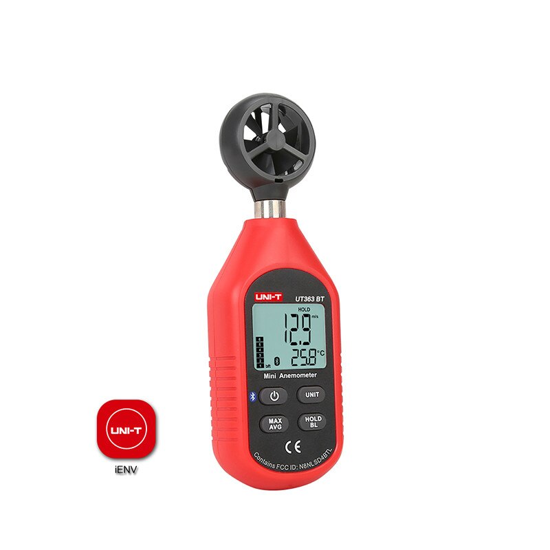 UNI-T UT363BT Mini Digital Bluetooth Anemometer Handheld Digital Wind Speed Tester Thermometer Wind Meter Upgraded from UT363