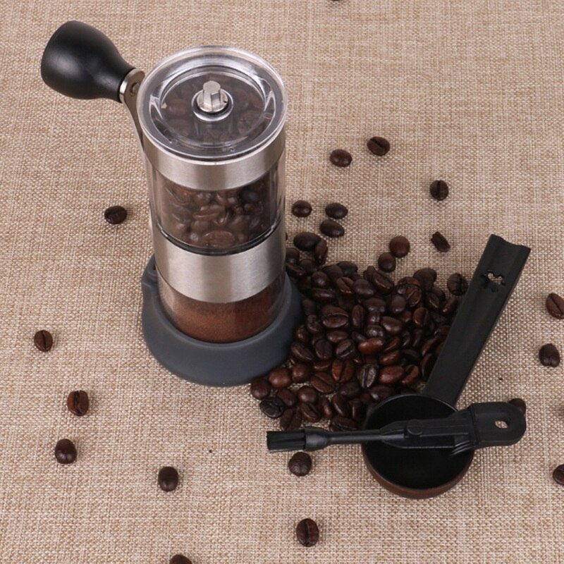 Coffee Grinder Mini Stainless Steel Hand Manual Handmade Coffee Bean Burr Grinders Mill Kitchen Tool Grinders Spoon
