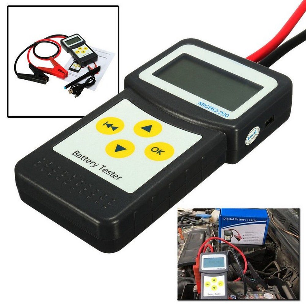 Micro 200 12V car battery tester car battery system analyzer CCA100-2000 car diagnostic tool multilingual