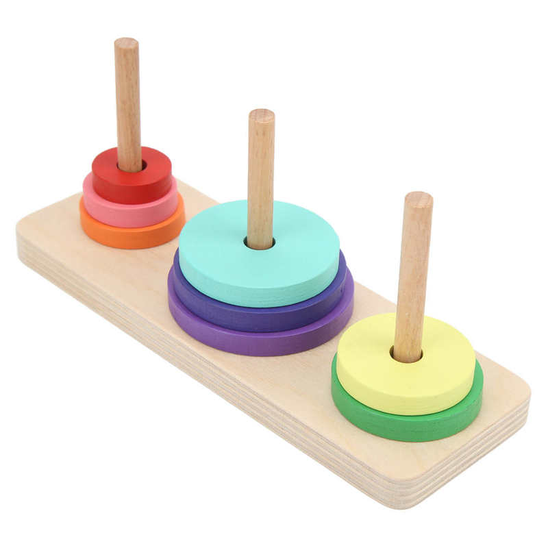 Parrot Educational Toy Bird Ring Toss Game Puzzle Toy Colorful for Parrots