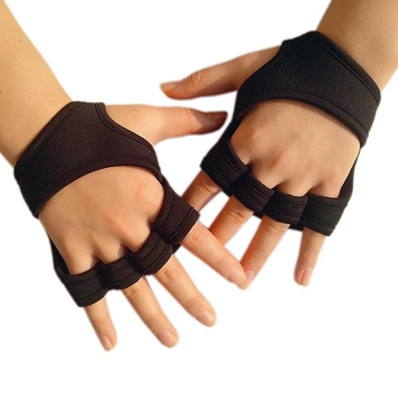 1 pair Sports Body Building Gymnastics Grips Hand Fitness Gloves Women Protector Men Gloves Training Lifting Weight W6K9: M