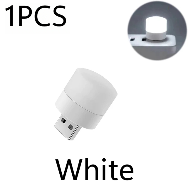 1/10Pcs Mini USB Night Light Eye Protection Book Reading Light USB Plug Computer Mobile Power Charging LED Night Lamp Warm White: Red