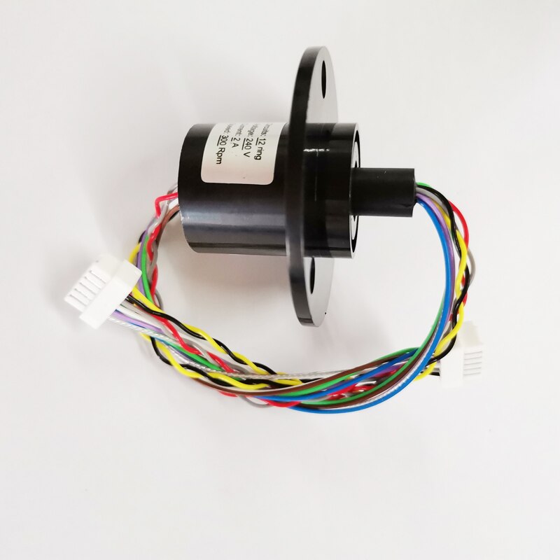 1PC 10 Channel 2A 22mm Wires Capsule Slip Ring Mini Rotate Dining Table Slipring DIY Fish Wheel Conductive Signal Collector Ring