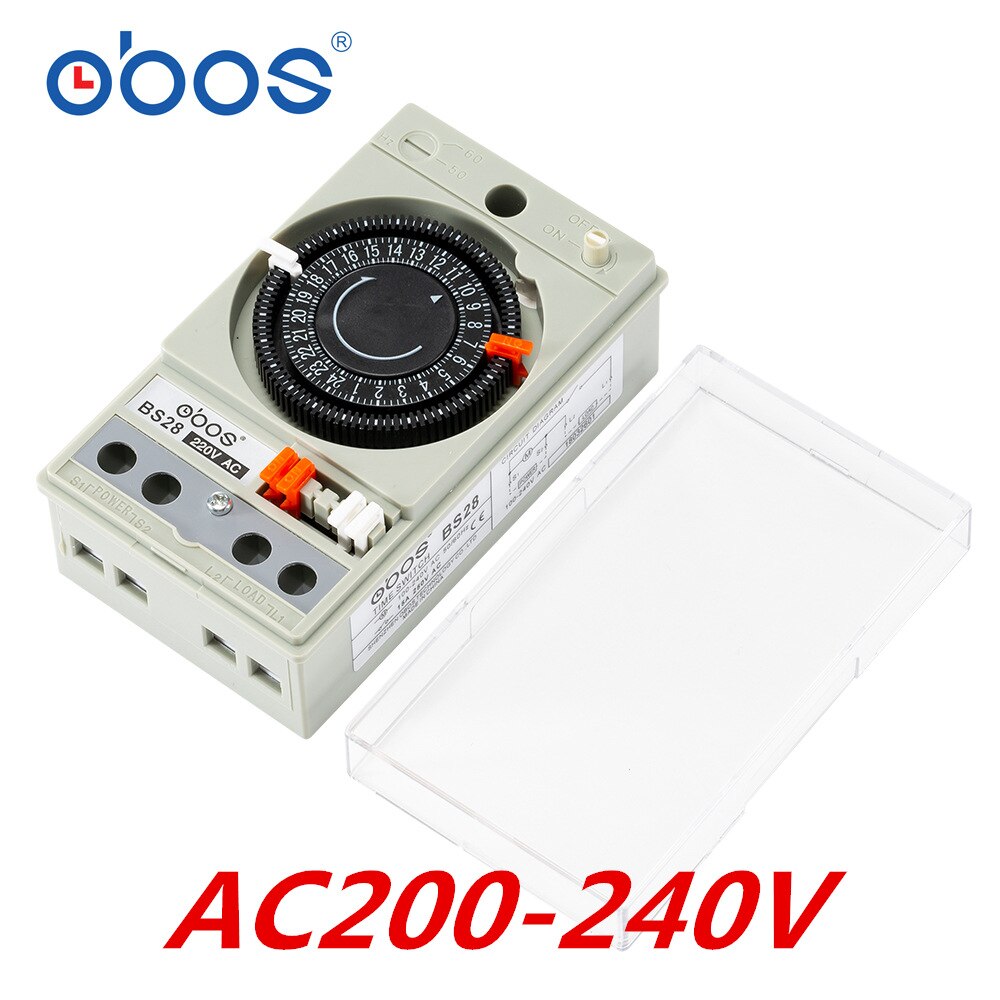 Timer 110V ~ 240V Mechanische Type 24 Uur Timer Met 48 Keer Aan/Uit Per Dag Min tijdsinterval 30 Min: AC200-240V