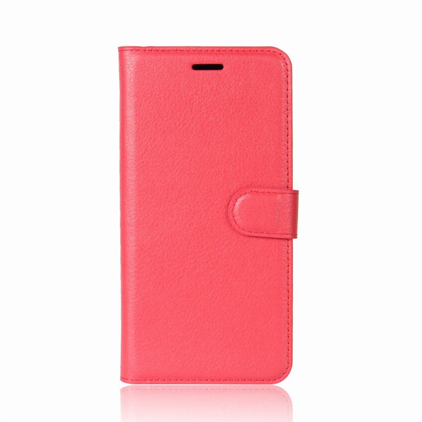 Coque arrière à rabat pour Xiaomi Redmi 4, sac à main avec fentes pour cartes, étui ajusté: Red