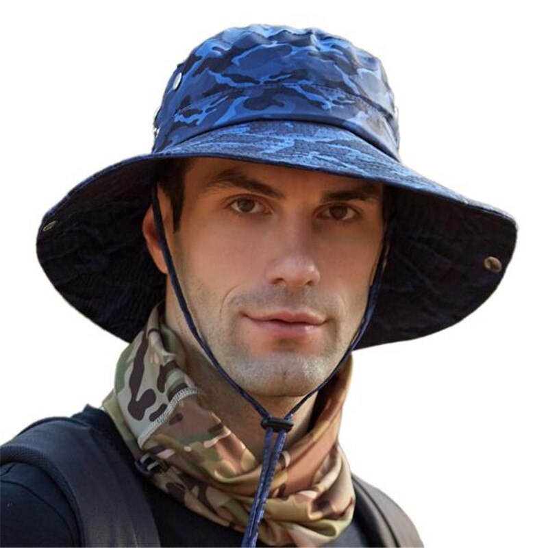 Sombrero de sol XBG-9042 de camuflaje de verano, gorra de pescador, sombrero deportivo para hombres y mujeres, gorro de protección Uv para exteriores, gorra de senderismo