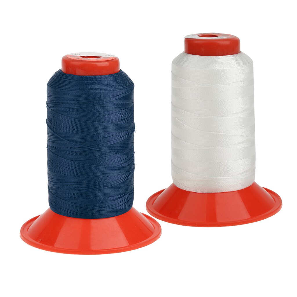 2 rollen van 500 meter sterk gebonden nylon draden voor het naaien van tenten, rugzakken, bagage en tassen