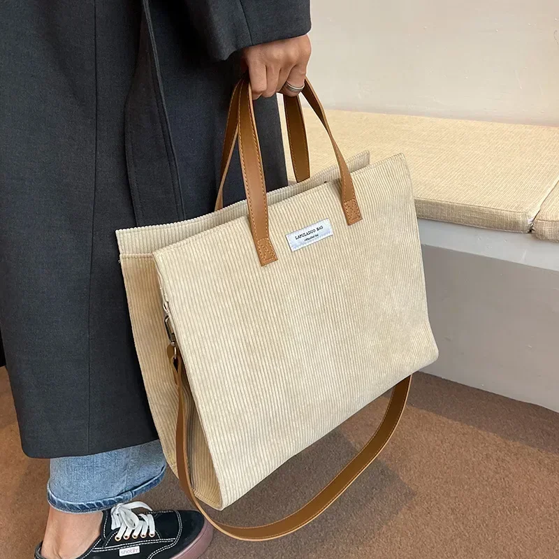 Bolsos de pana para mujer, bandoleras Vintage, bolso cruzado para compras