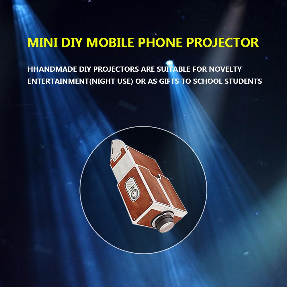 Diy kartong smart telefon projektor tv-skärm förstärkare mini teater bio underhållning för student vänner personal