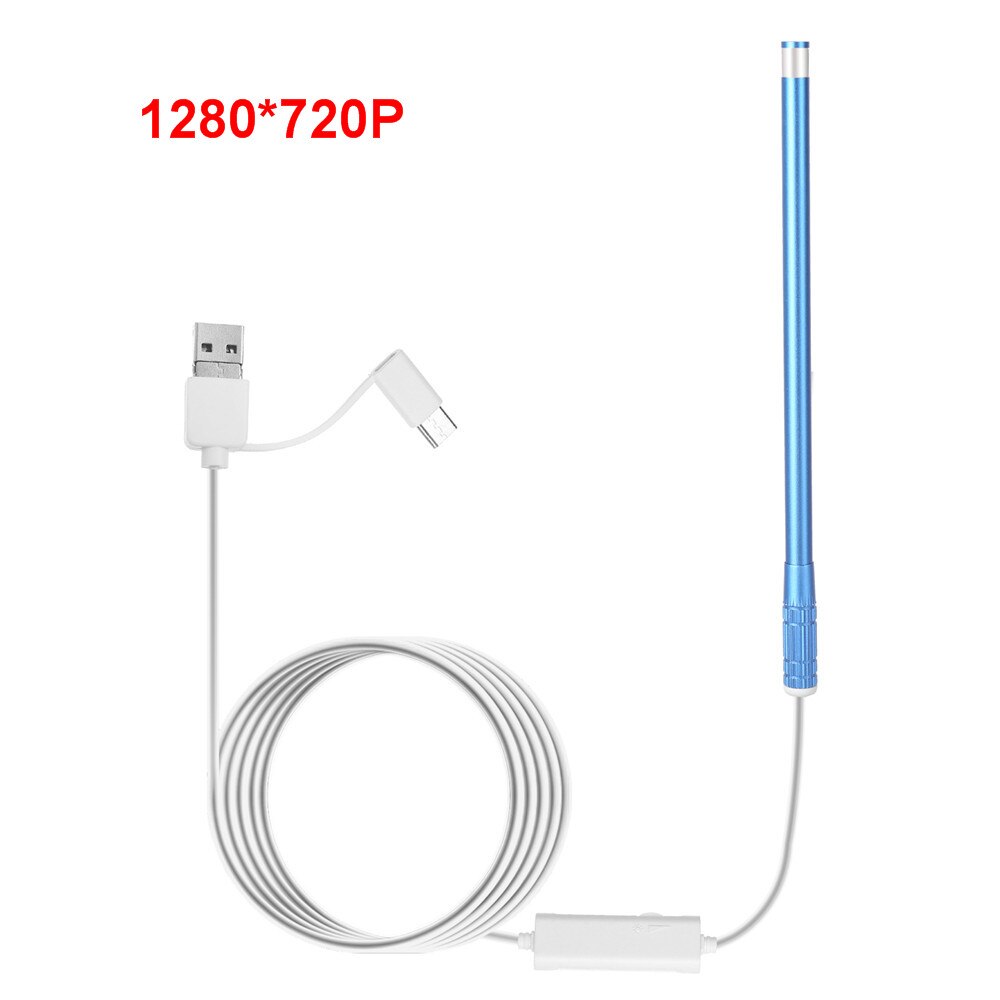 3 in 1 Endoscope Camera 5.5MM Type-c Android USB Mini Endoscope Borescope Inspection Camera For Windows & Macbook PC Android: 720PBlue