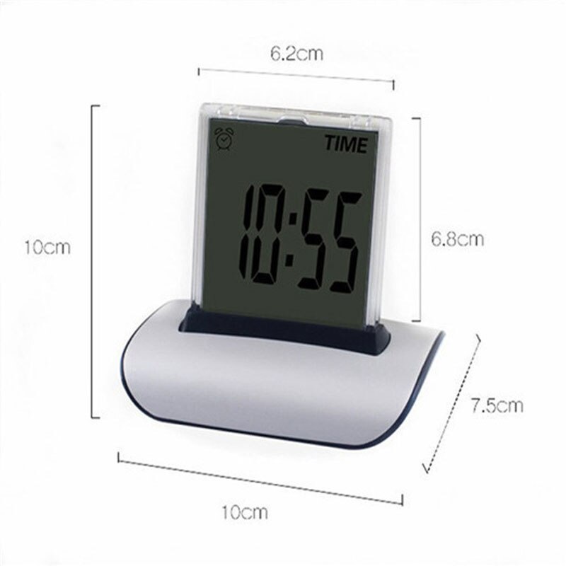 Digital Table Clocks LCD Screen Alarm Clock 7Colors Changing Multi-Functional Large Display Desk Clock with Thermometer Calendar