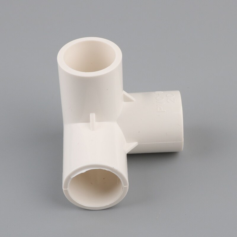 2pcs PVC 3D three-dimensional 3 way water pipe connector 20mm 25mm 32mm tube adapter garden irrigation fittings DIY shelf joint