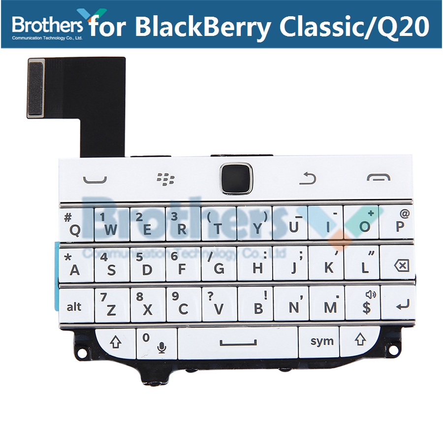 Toetsenbord Voor Blackberry Klassieke Q20 Toetsenbord Button Flex Kabel Voor Blackberry Q20 Telefoon Reparatie Onderdelen Zwart Wit Originele Gebruikt