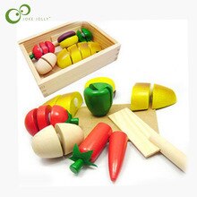 Kleine houten doos speelgoed voor kinderen puzzels moeder houten fruit speelgoed Educatief Speelgoed
