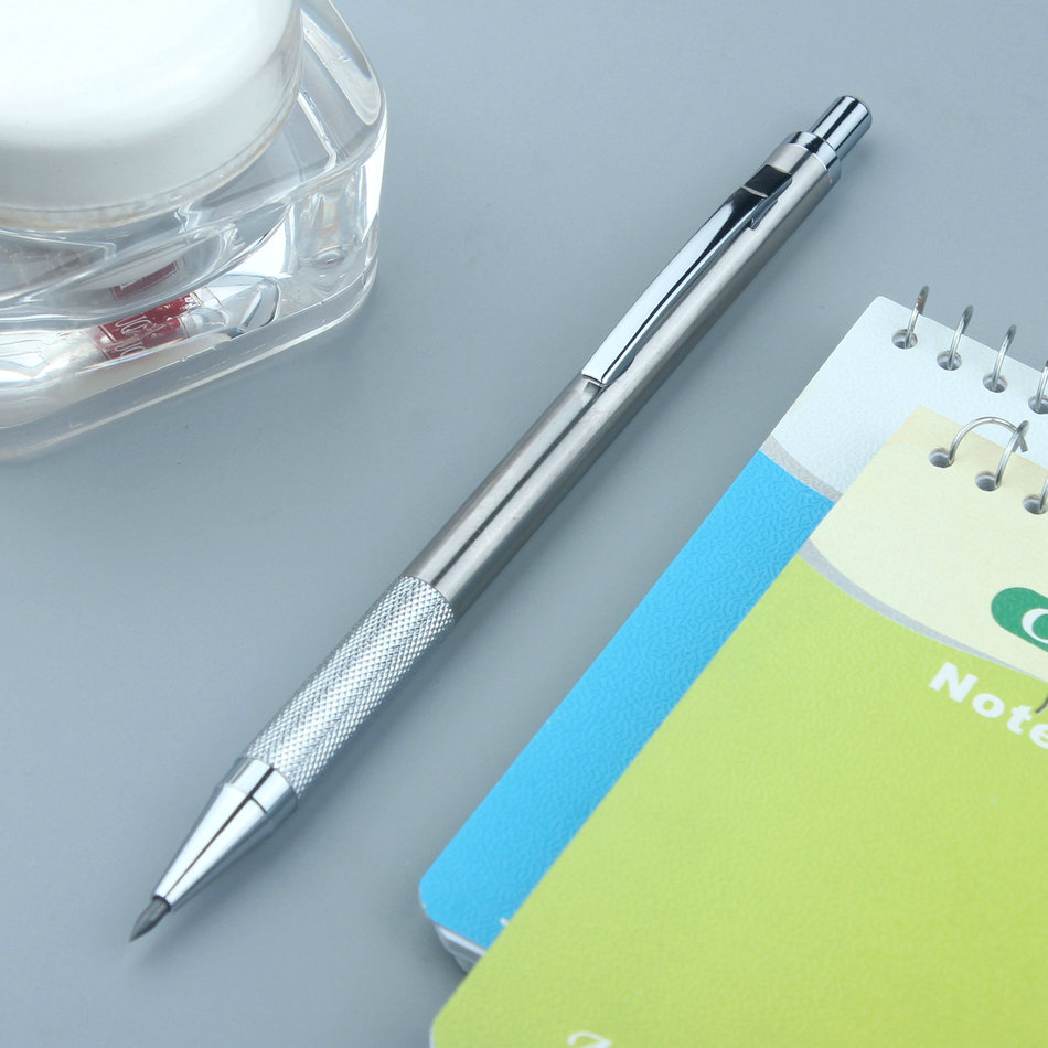 All Metal Anti Skid Automatic Pencil Animation Sketch Low Center Of Gravity Stationery 2.0mm Mechanical Pencil