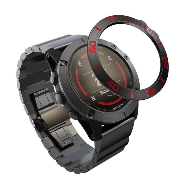 Caja de marco de estilo de anillo de bisel para reloj inteligente Garmin Fenix 5x 5xPlus 3 3HR cubierta de acero inoxidable anillos de protección antiarañazos