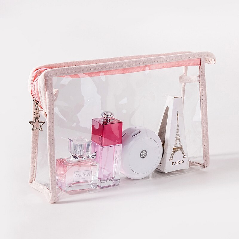 Hmunii dames s 3- delige make-up reistasset in verschillende maten, opbergtas, handvat, toilettas, multifunctionele reisaccessoires