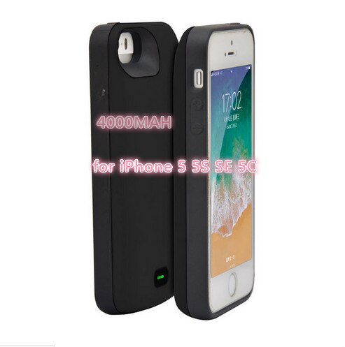 4000mAh chargeur de batterie étui pour iPhone 5 5S SE 6 6s étui Powerbank chargeur étui pour iPhone 7/8 Plus/X XSBattery Case: for 5 5S SE 5C
