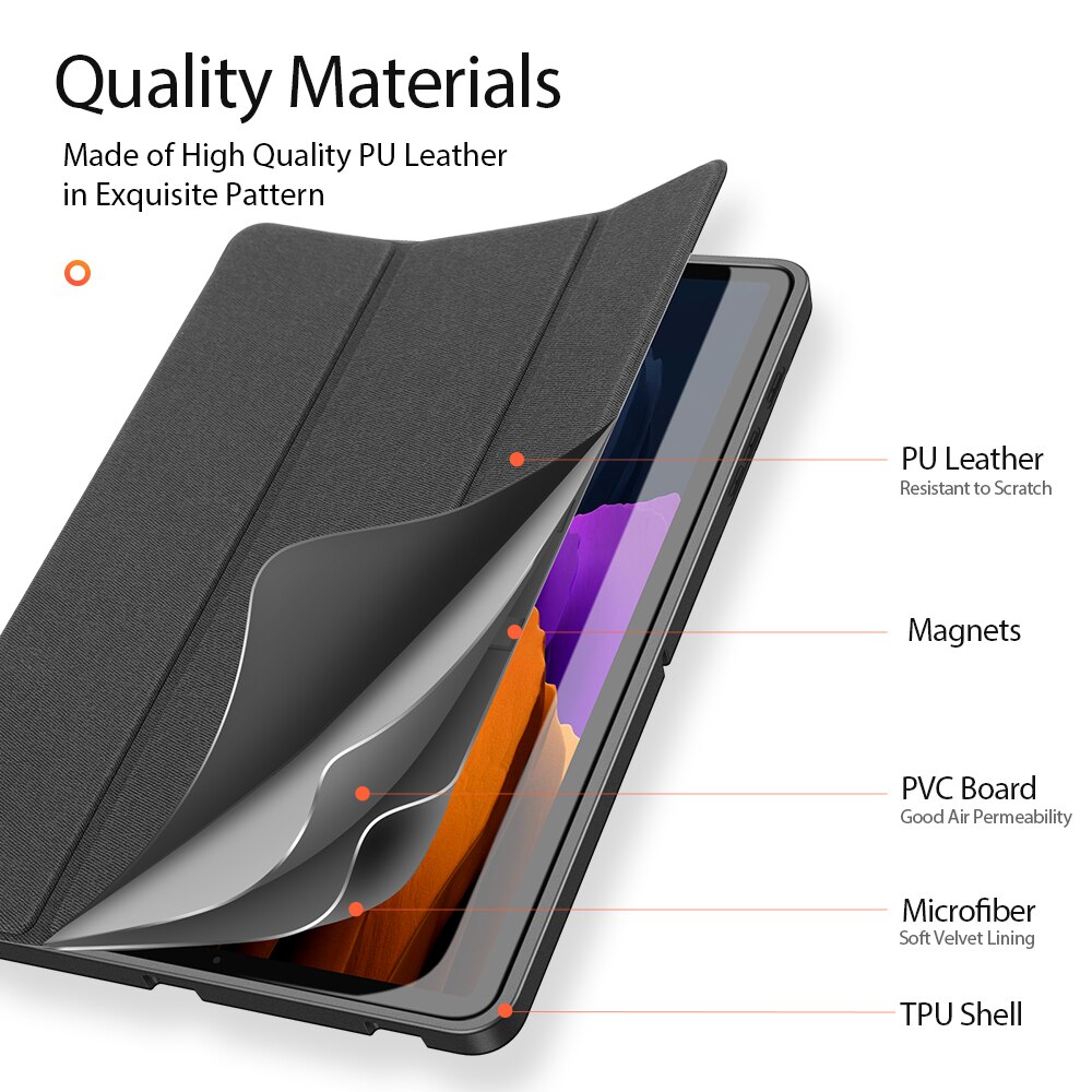 Etui na Tablet do Samsung Galaxy Tab S8 Ultra, z uchwytem na ołówek magnetyczny stojak pokrywa dla Galaxy Tab S7/S8 Plus S7 FE S7/S8 przypadku