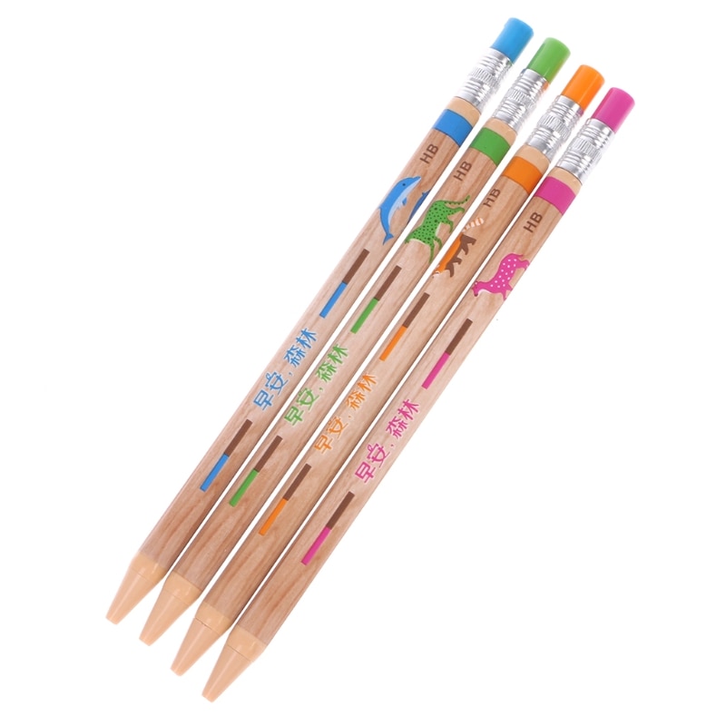 1 Set 2.0mm Plastic Automatic Mechanical Pencil With Sharpener Writing Stationery