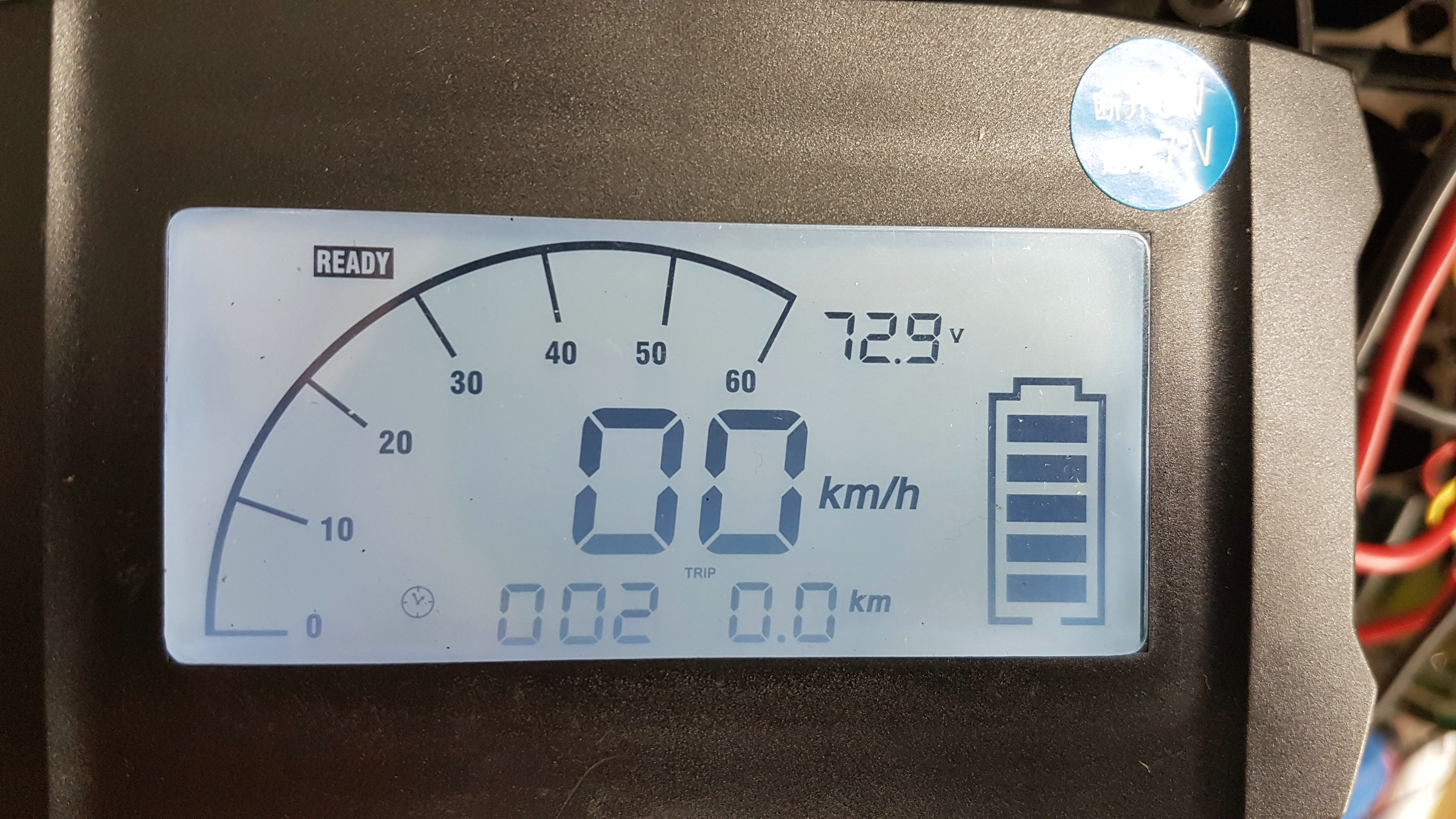 lithium battery display 36v48v60v72v white/blue speedometer gauge instrument for electric bike scooter tricycle battery indicat