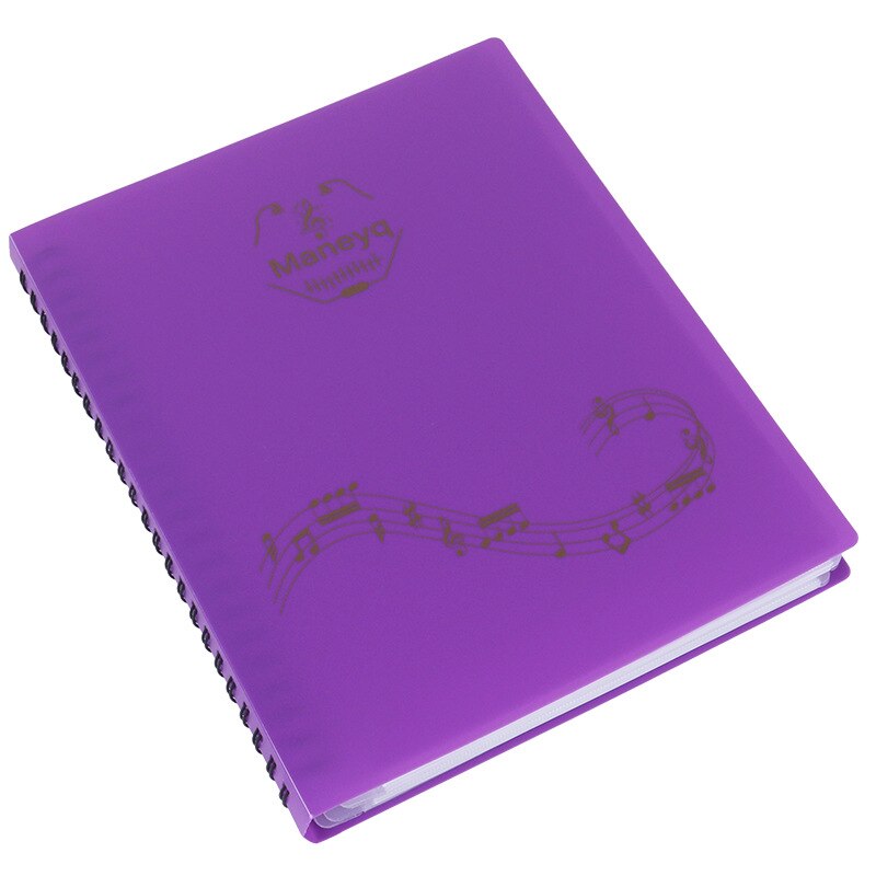 60 Pages A4 Music Practice Notebook Piano Violin Universal Five-line Notebook Music Score Accessories: Purple