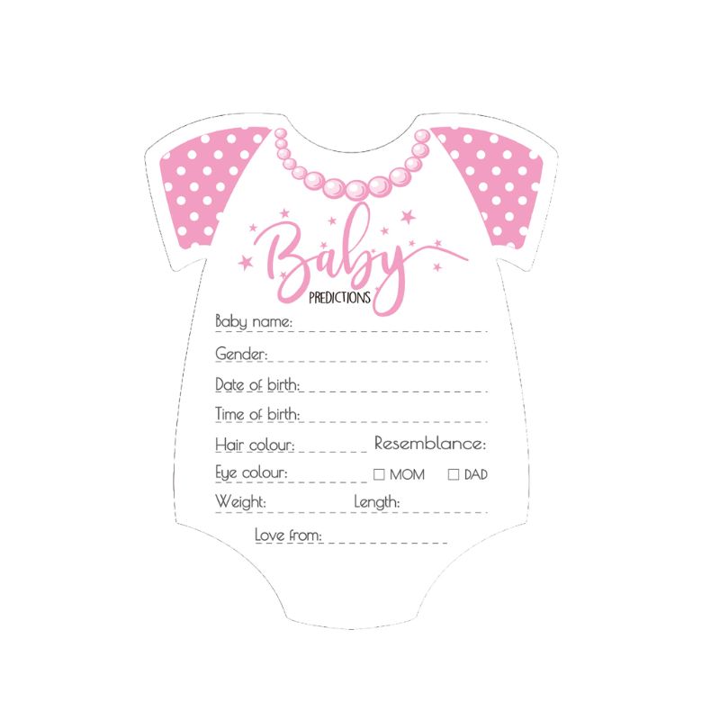 10 pakke råd og forudsigelseskort til baby shower spil kønsneutral drengepige  k1kc