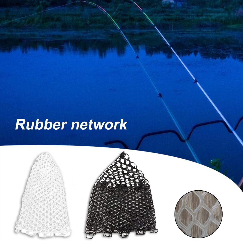 Fishing Dip Net Simple Large Reusable Wearproof Sturdy Fishing Dip Net for Outdoor Landing Net Rubber Fish Net
