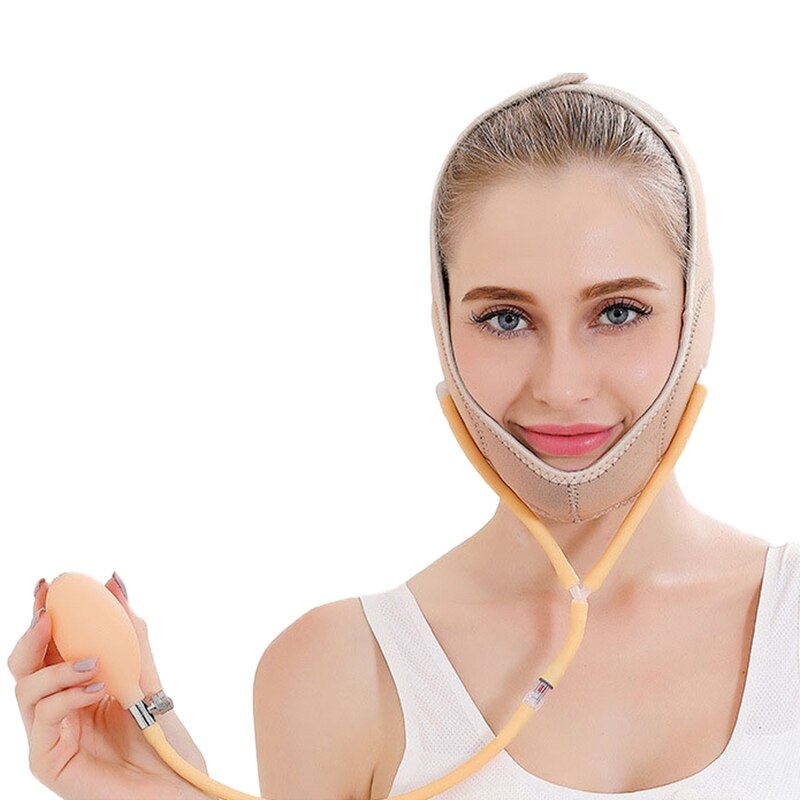 Luft Presse Aufzug hoch Gürtel Gesicht-Aufzug Maske Massagegerät V-Linie Wange Kinn Abnehmen Gürtel Gesicht ehemalige Für gewicht Verlust Hautpflege Schönheit Werkzeug: Ursprünglich Titel