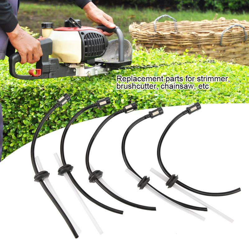 5 st bränsleslang assy med tank bränslefilter strimmer buskröjare reservdelar bränsleslang