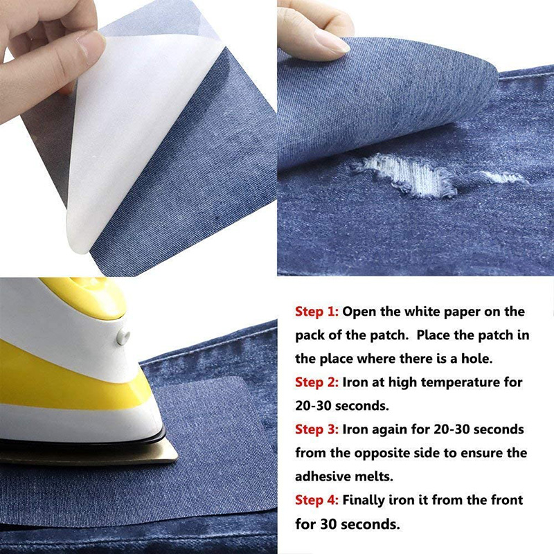 Ijzer-Patches 18 Stuks 3 Kleuren Denim Katoen Patches Ijzer Reparatie Kit, ijzer-Patches Decoratie Voor Jeans Kleding