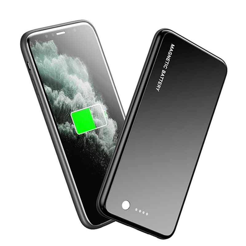 Battery Charger Case Magnetic Wireless Charger Power Bank Case for Samsung Note 20/ Note 20 Ultra Slim Phone Battery Charger