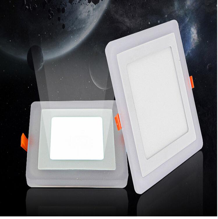 Led Decke Einbau panel Licht Painel lampe 6 watt 12 watt 16 watt 24 watt hause dekoration runden platz Led panel Downlight Blau + Weiß 2 farben